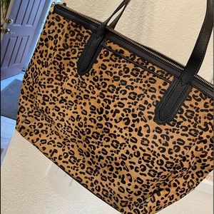 Fossil cheetah print tote